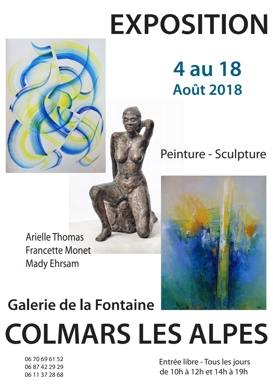 Sculptures de Francette Monet en exposition - du 4 au 18 ao&ucirc;t 2018